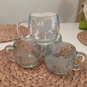 Nestle Globe Mugs, glass